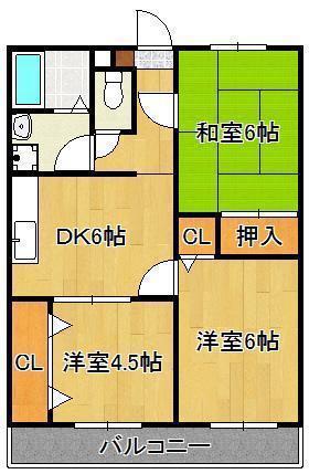 ロイヤルパッセージ(3DK/2階)の間取り写真