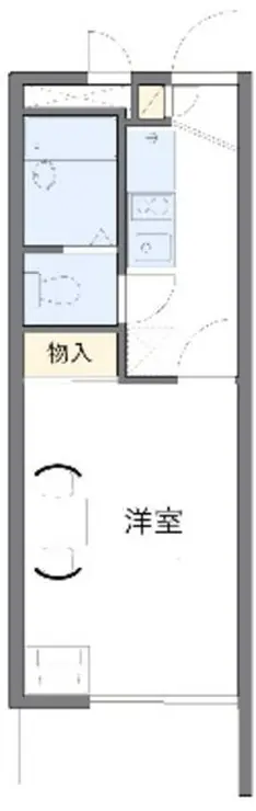 レオパレスフォンターナB 3階階 間取り