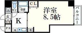 クレールメゾン(1K/7階)の間取り写真