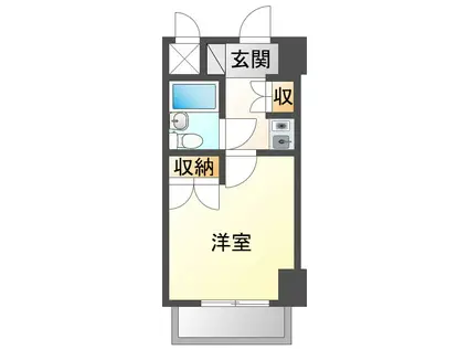 アルファ大供(1K/1階)の間取り写真