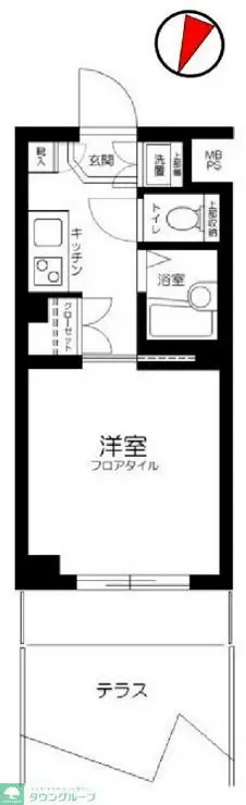 ルーブル芦花公園 1階階 間取り