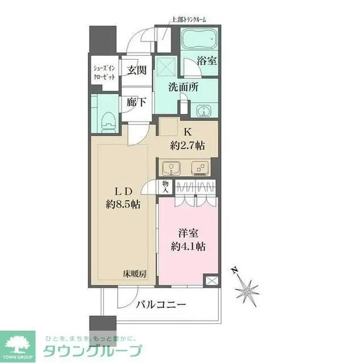 Brillia Towers目黒ノースレジデンス 19階階 間取り