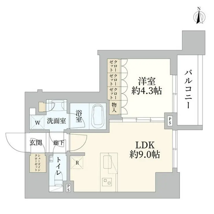 ピアース新宿三丁目 9階階 間取り