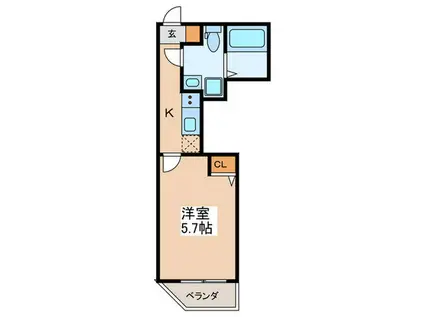 リープTATEISHI(1K/1階)の間取り写真