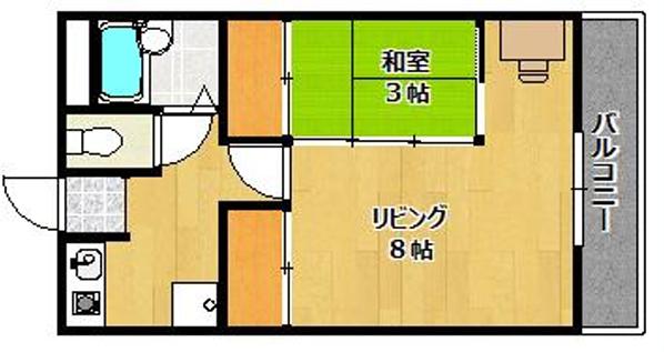 ラフェスタ加東(1LK/3階)の間取り写真