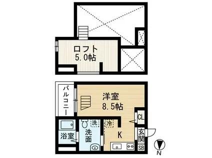 クオリア瑞穂(1K/1階)の間取り写真