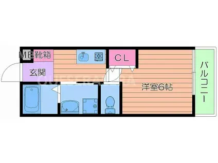 SWISS京橋(1K/6階)の間取り写真