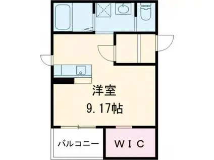 BRAVE BASE 陣原東(ワンルーム/3階)の間取り写真
