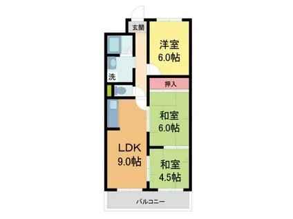 ひよハイツ(3LDK/3階)の間取り写真