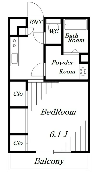 リブリ・ルームス弁天2 1階階 間取り