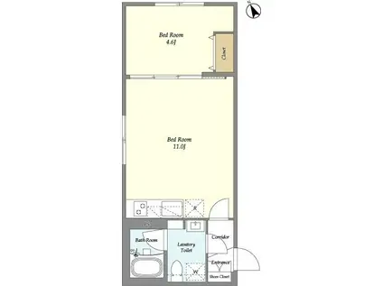 ネオアーバンレジデンス方南町(1LDK/3階)の間取り写真