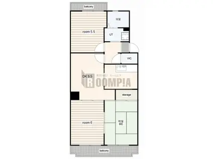 グリーンアベニュー(3LDK/1階)の間取り写真
