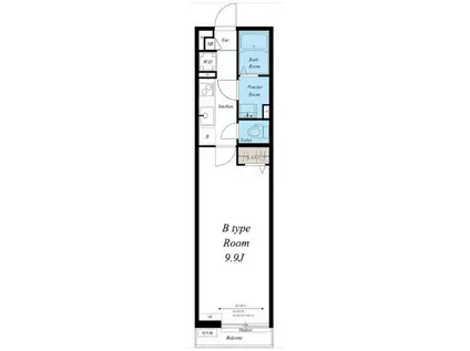 FRONTIRE(1K/3階)の間取り写真
