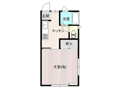 ルーチェプラス(1K/1階)の間取り写真