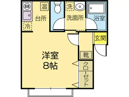 ハイツエクセル(1K/1階)の間取り写真
