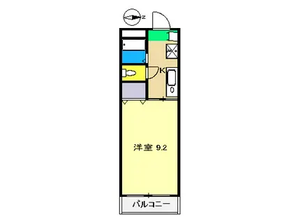 メゾングロワール(1K/1階)の間取り写真