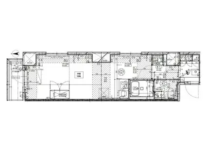 エストゥルースプラス三ノ輪(ワンルーム/3階)の間取り写真