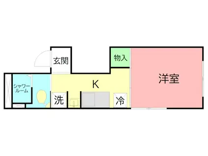 EXCEL21(1K/2階)の間取り写真