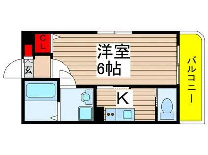 MELDIA八千代台北1丁目A(1K/1階)の間取り写真