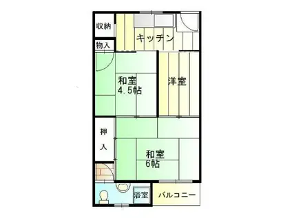 グランディア東神戸(3K/3階)の間取り写真