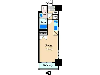 田島ビルII(ワンルーム/5階)の間取り写真