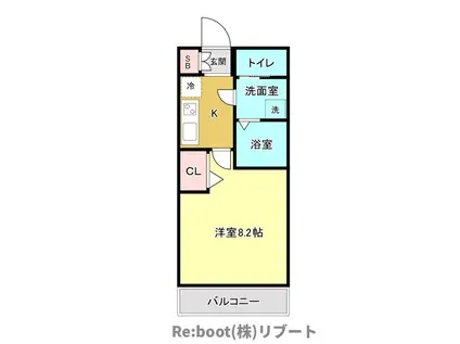 ドゥーエ西船橋(1K/1階)の間取り写真