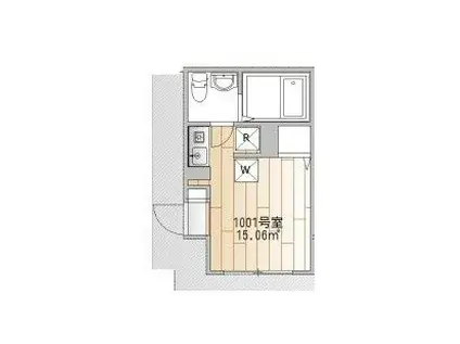 ガーデン中目黒III(ワンルーム/1階)の間取り写真