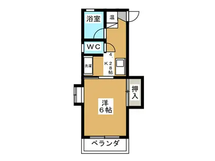 コーポアラモード8(1K/2階)の間取り写真