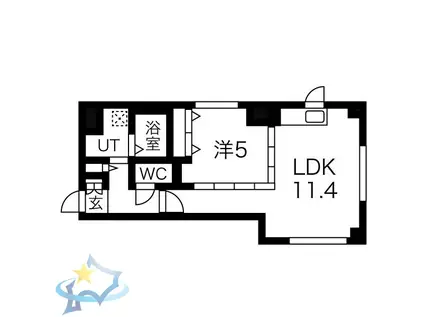 プライムアーバン大通公園1(1LDK/4階)の間取り写真