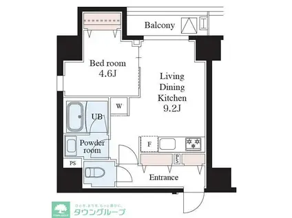 DEAR WAN COURT 王子飛鳥山(1LDK/4階)の間取り写真