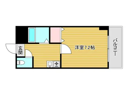 エクシード弁天II(1K/10階)の間取り写真