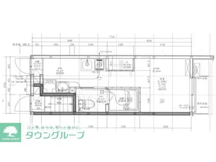 ECO`S KODAIRA(ワンルーム/1階)の間取り写真