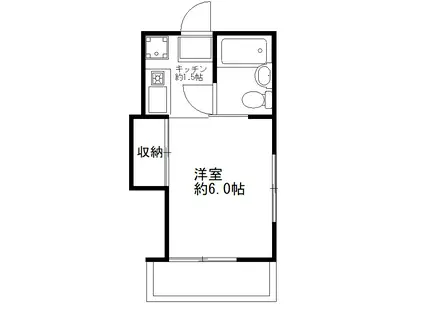 日吉さくらマンション(1K/2階)の間取り写真