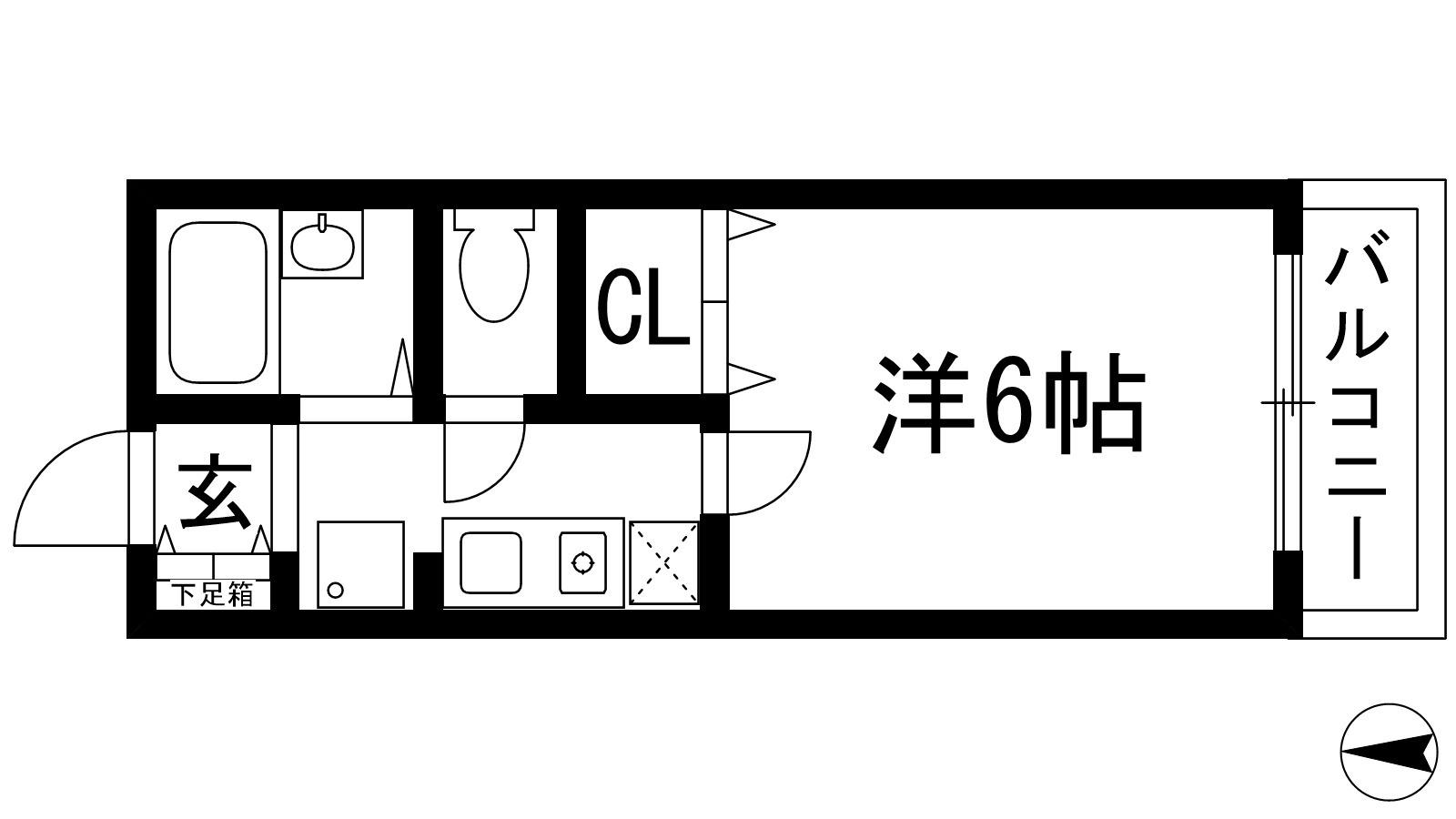 メゾンこうき(1K/2階)の間取り写真