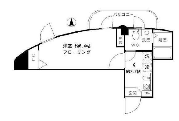 パティオ・デ本郷(1K/3階)の間取り写真