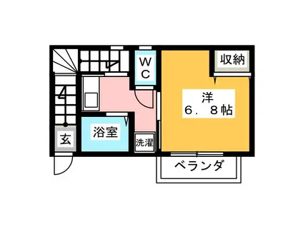 アートパレス天沼新田I(1K/2階)の間取り写真