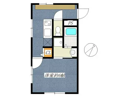 SHIROGANE APARTMENT(1K/1階)の間取り写真