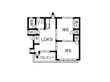 コーポエステート(2DK/1階)の間取り写真