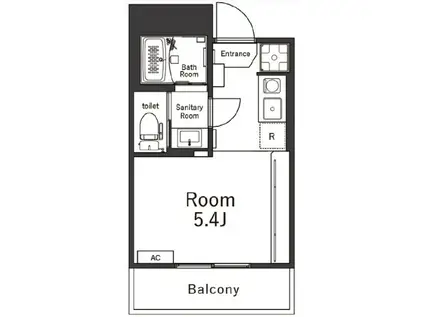 フレンシア ノイエ 八王子(ワンルーム/8階)の間取り写真