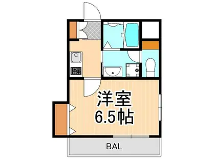 ルネスミヤウチ(1K/1階)の間取り写真