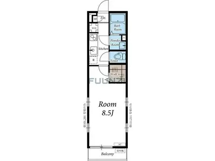 リブリ・アゼリア(1K/1階)の間取り写真