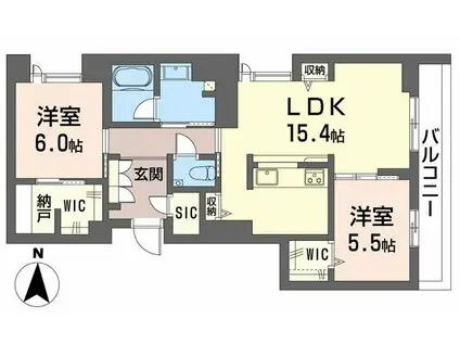 AVANCE東草深イースト(2LDK/3階)の間取り写真