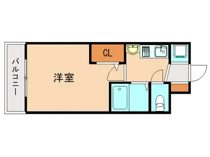 エステムコート博多・祇園ツインタワー ファーストステージ(1K/5階)の間取り写真