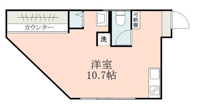 CASACATOSHI(ワンルーム/3階)の間取り写真
