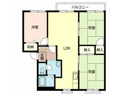 コーポファミール(3LDK/2階)の間取り写真