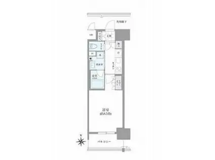 OKBアヴェニール菊井町(1K/8階)の間取り写真