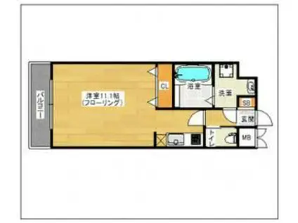 グランフォーレ平尾ステーションプラザII(ワンルーム/10階)の間取り写真