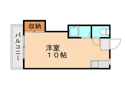 シティベールFUJI(ワンルーム/1階)の間取り写真