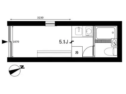 SY3531(ワンルーム/1階)の間取り写真