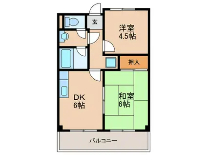 LA PREMIERE(2DK/2階)の間取り写真